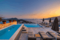 Villa Safran View – Luxury villa in Kalkan with infinity pool, private sun terrace, and breathtaking sea views of the Mediterranean at sunset.